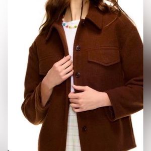 NWOT Sunday Best Sky Shirt Jacket in Cognac